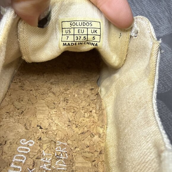 Soludos x Lockhart Embroidery Embroidered Sun Rainbow Sneaker Sz 7 - Picture 12 of 16